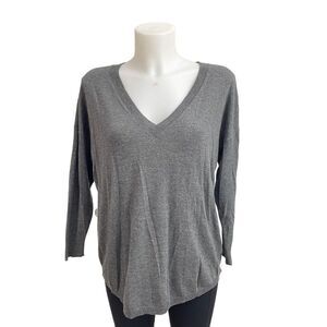 JOIE gray v neck knit pullover sweater top wool cashmere blend size XS‎